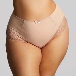 NEW Sculptresse Estel Lace Pin-Up High Waist Brief Panty 9684 Honey